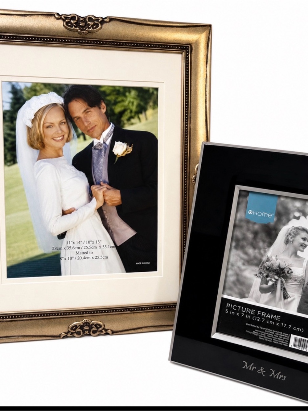 Wedding frames Mr. & Mrs. Photo Frame bundle of 8x10 and 5x7
